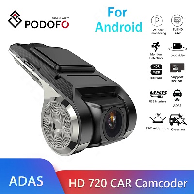 Podofo ADAS Car DVR ADAS Dashcam HD